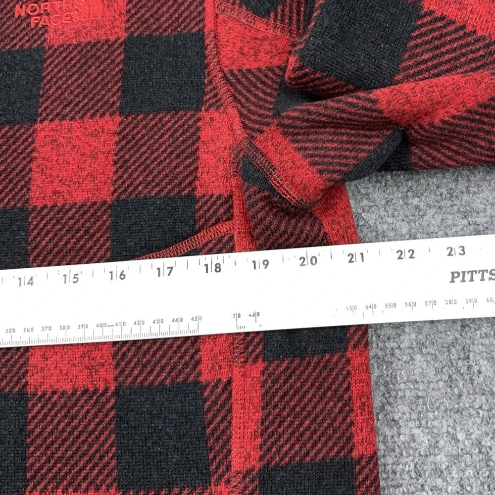 The North Face Novelty Gordon Lyons 1/4 Zip Men's Large Red Buffalo Plaid Fleece